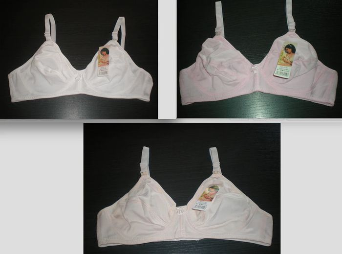 3 Soutien gorge allaitement beige, rose et blanc 90C neuf - photo numéro 2