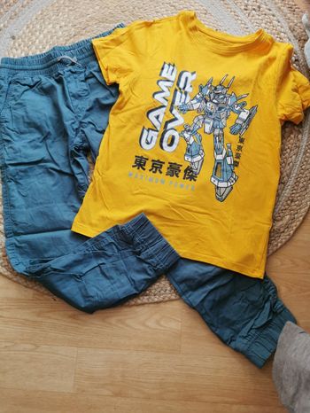 Ensemble bleu/jaune