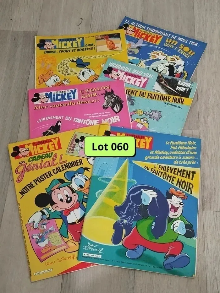 Lot Vintage 7 magazines Journal de Mickey année 1984 L060