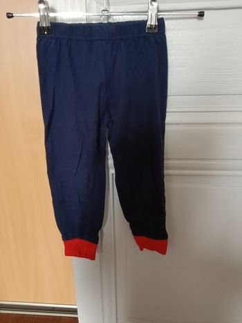 Bas de pyjama character bleu marine et rouge