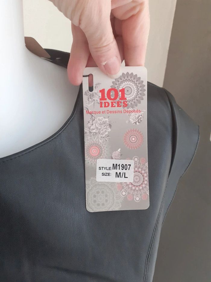 Robe noire simili cuir neuve t m/l .101 idees - photo numéro 7