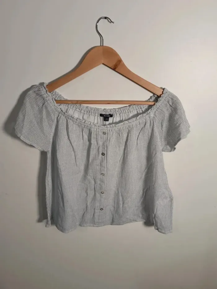 C10 blouse rayé blanc kiabi 12 ans