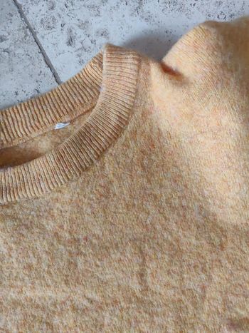 Pull vintage 80 % laine jaune made in Italy