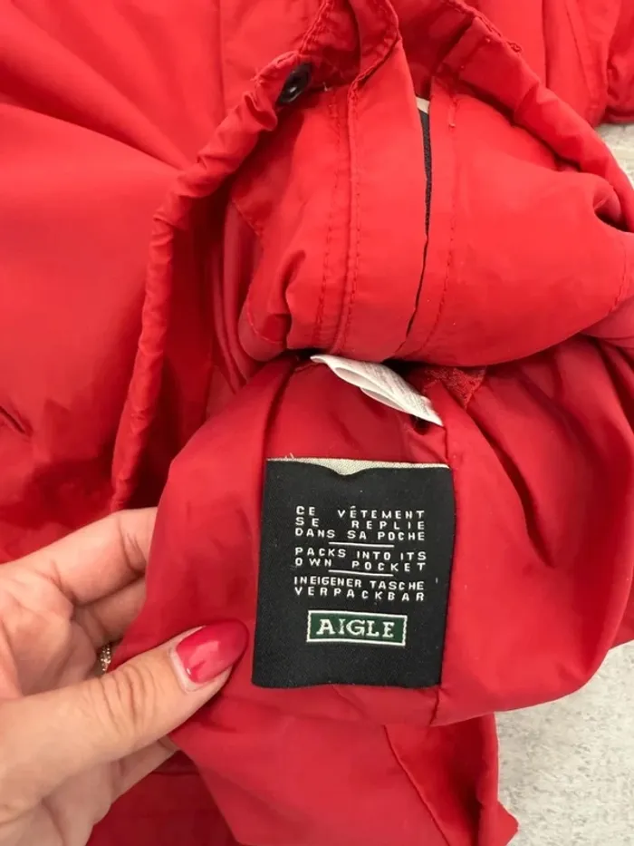 Veste de pluie Aigle femme S ou enfant 14 ans rouge en parfait état - photo numéro 9
