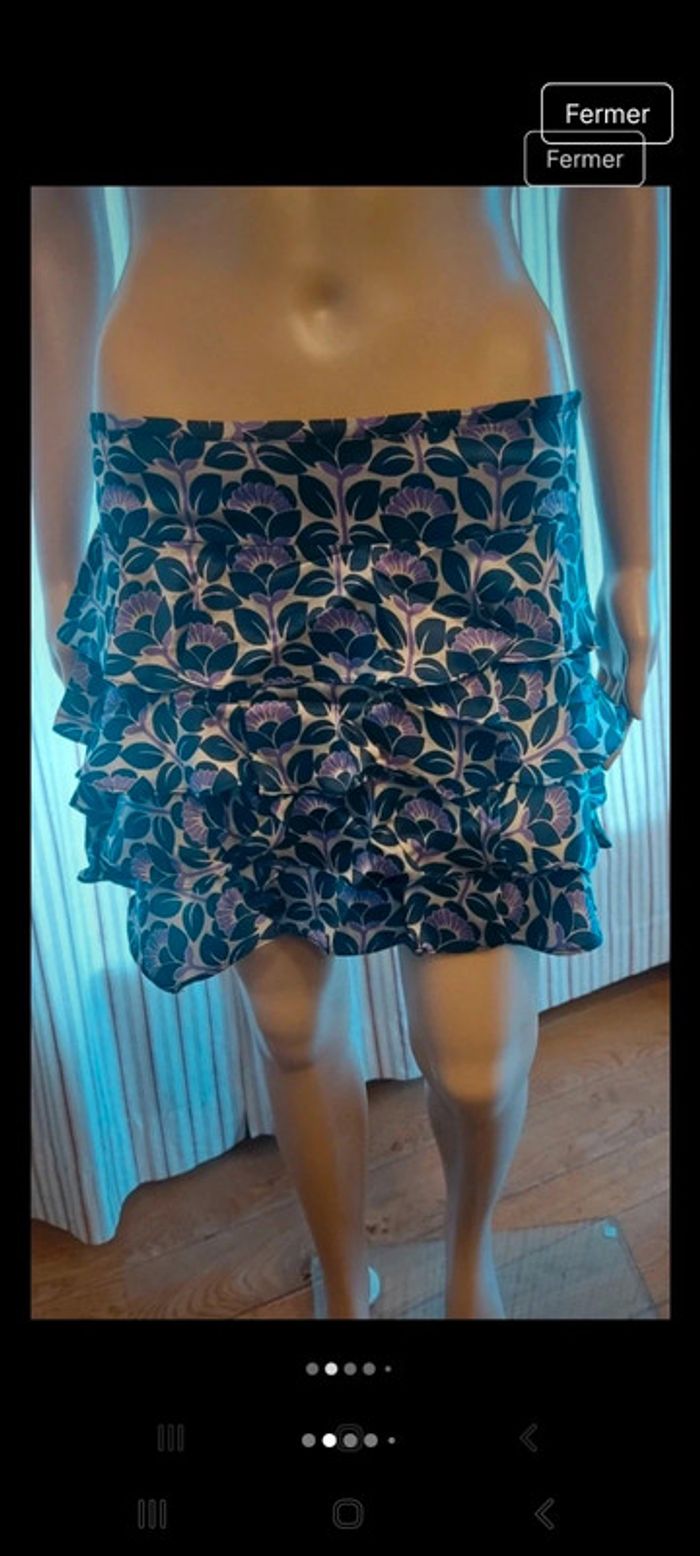 Mini jupe Dept 100% Soie taille S parfait état - photo numéro 2