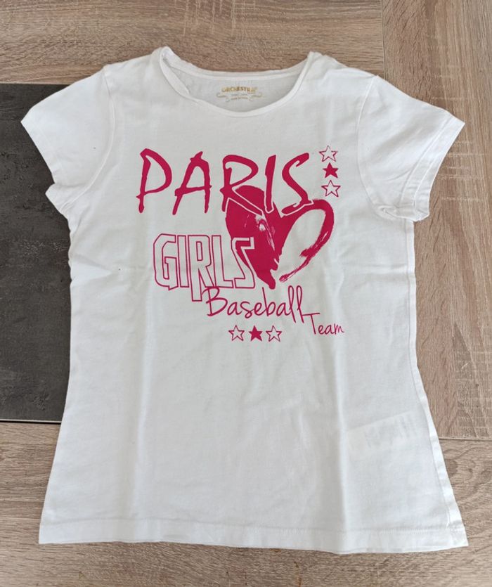 t-shirt manches courtes fille taille 12ans