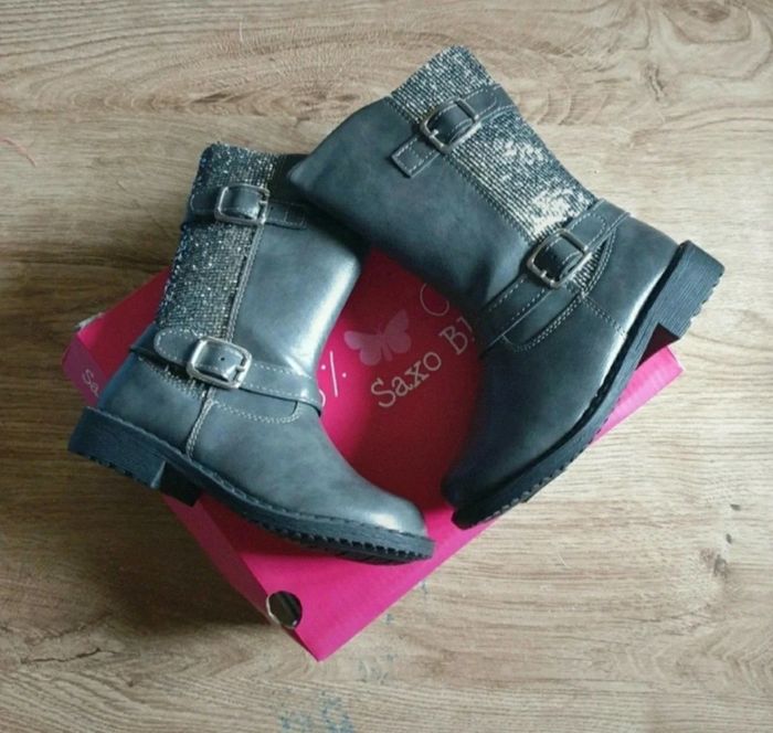 🩷 Bottes effet cuir avec boucles et strass Orchestra Pointure 24 neuve #emyfleury_pointure24fille - photo numéro 2