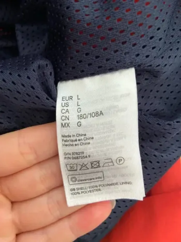 Coupe-vent bleu marine et rouge H&M Taille L - photo numéro 4