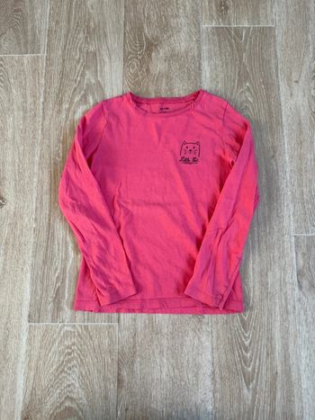 🎀 T-shirt manche longue rose 8 ans kiabi
