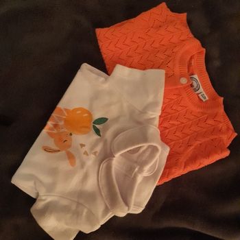 Lot bébé fille abricot
