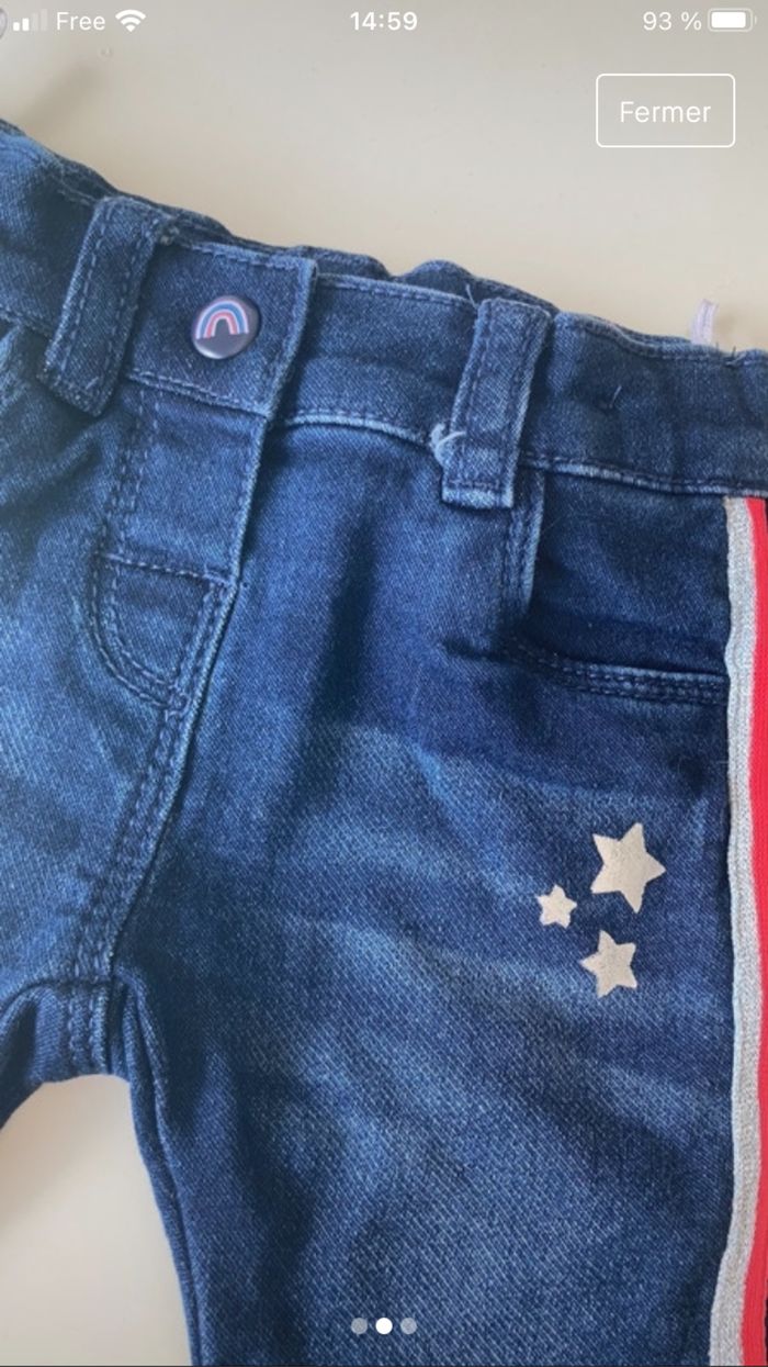 Jeans bébé fille 3 mois - photo numéro 2