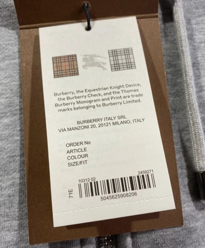 Zip burberry gris - photo numéro 6