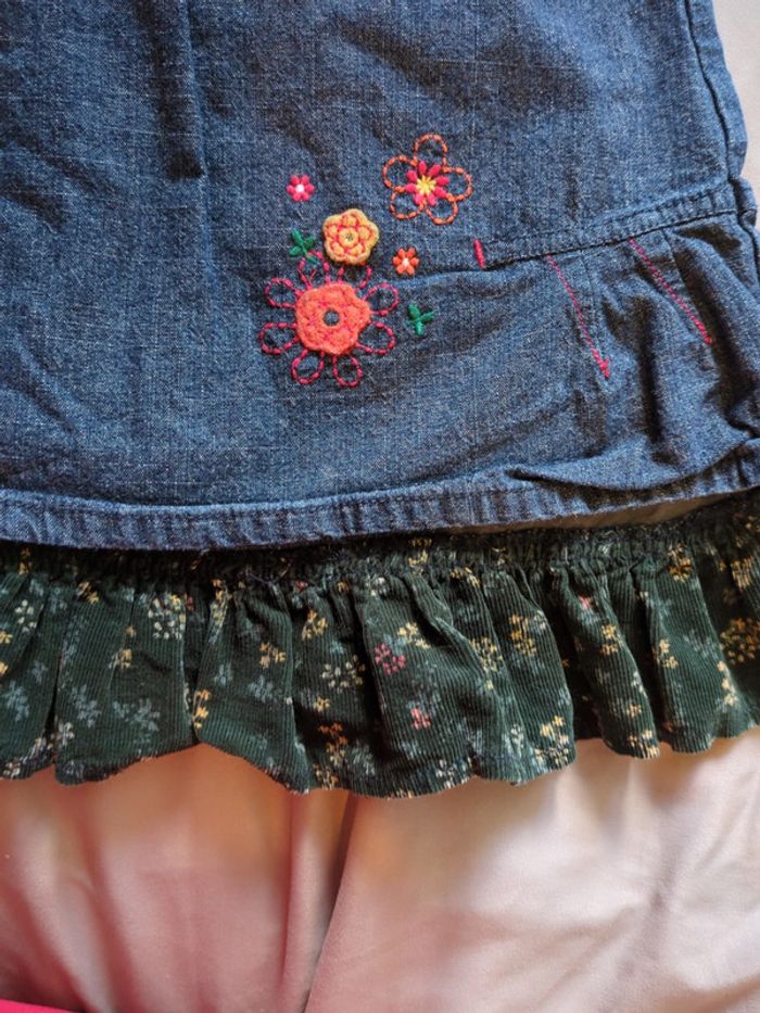 Robe jean et velours - photo numéro 2