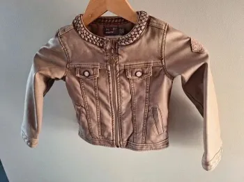 Blouson aspect cuir marron fille Orchestra 5 ans
