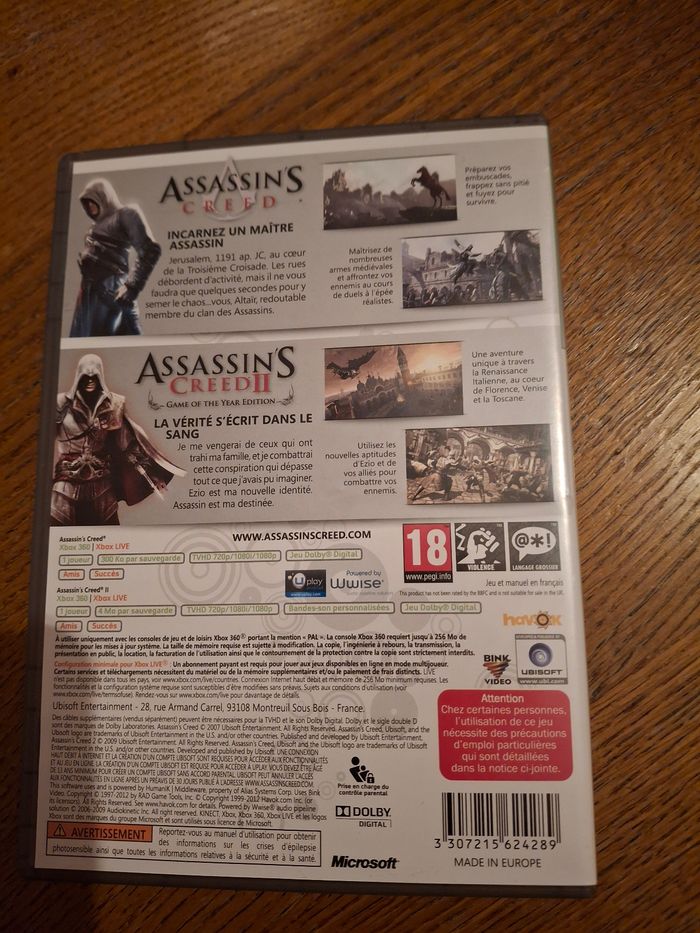 Jeu xbox 360 assassin's creed double pack - photo numéro 2