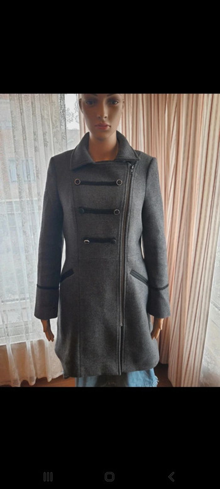 Jolie Manteau gris anthracite Naf Naf taille 36