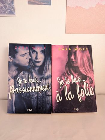 Lot de livre je te hais tome 1 et 2