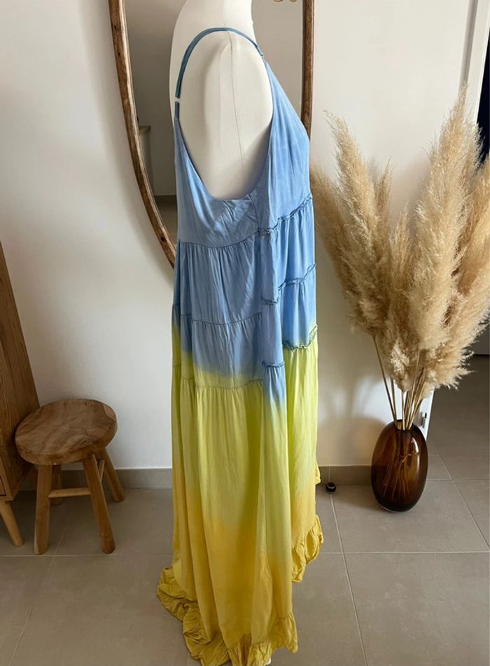 Robe longue d’été bleue et jaune Caractère(s) - photo numéro 5
