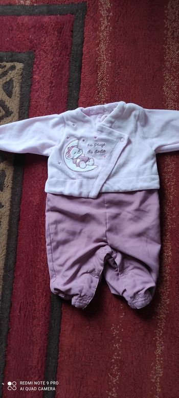 Combinaison en velours 3 mois