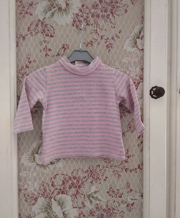 Pull col montant col roulé 3/6 mois 67 cm