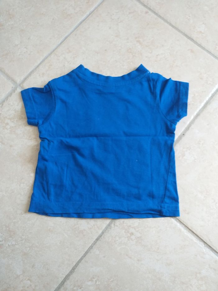 Tshirt manches courtes bleu 12 mois - photo numéro 2
