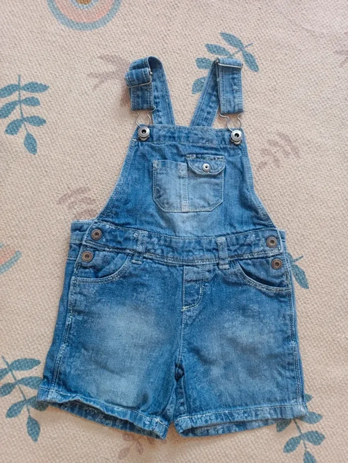 Salopette bleu jeans Vertbaudet 4 ans réglable