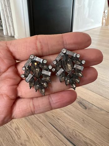 Paire de boucles d’oreilles dégradé de gris