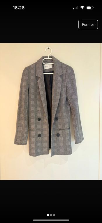 Veste blazer à carreaux promod