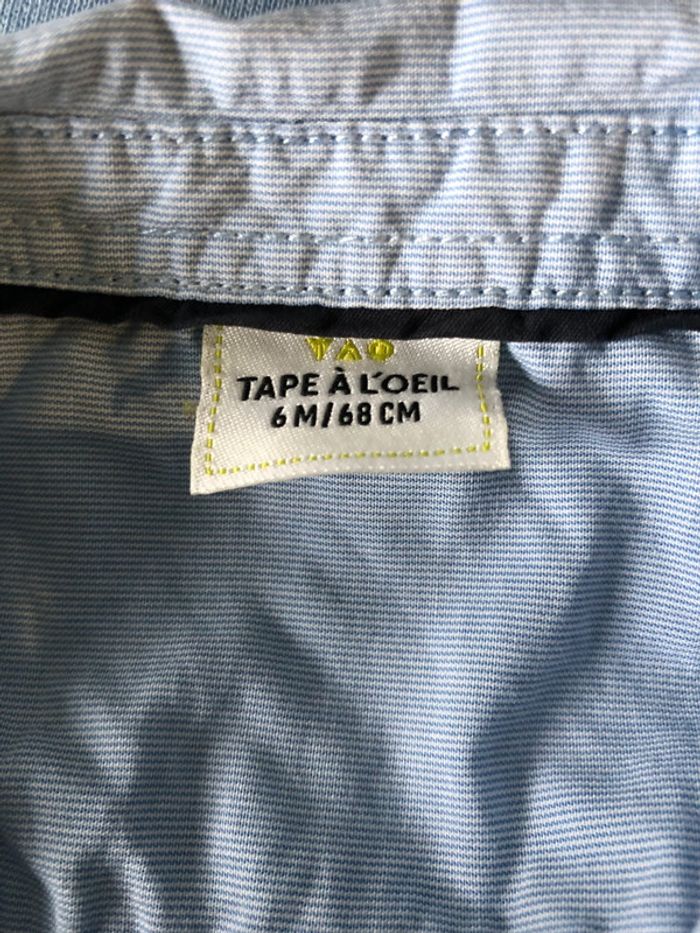 Chemise manche longue Tape à l’œil garçon 6 mois - photo numéro 2
