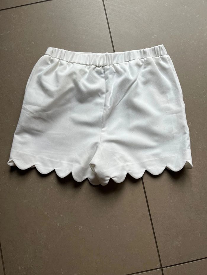 Short blanc bas fantaisie kiabi S - photo numéro 3