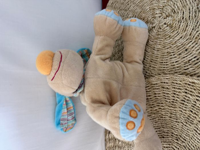 Doudou chien Bo beige bleu JOLLYMEX - photo numéro 5