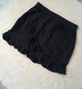 🖤 Jupe noire à volants Denim Co Taille 42 / XL👗 Style bohème chic 🌸
