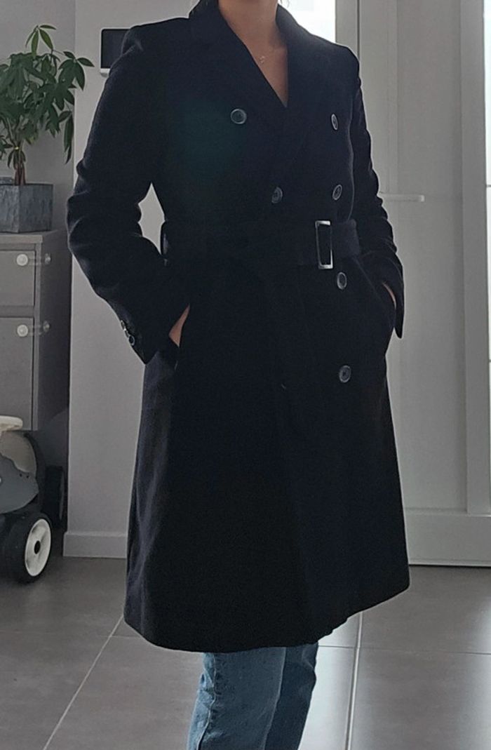 Manteau laine noir Laura clément 38 - photo numéro 2
