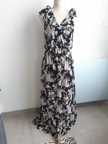 Robe longue fleurs Papillonne T40