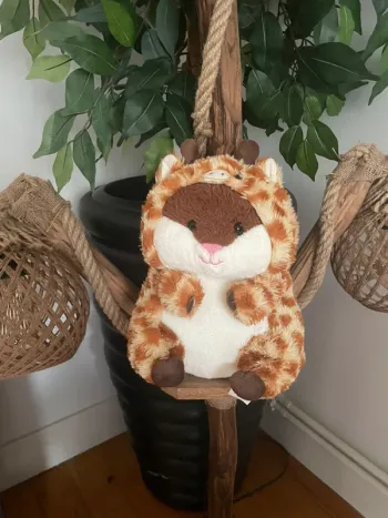 Peluche doudou hamster costume déguisement girafe kawaii