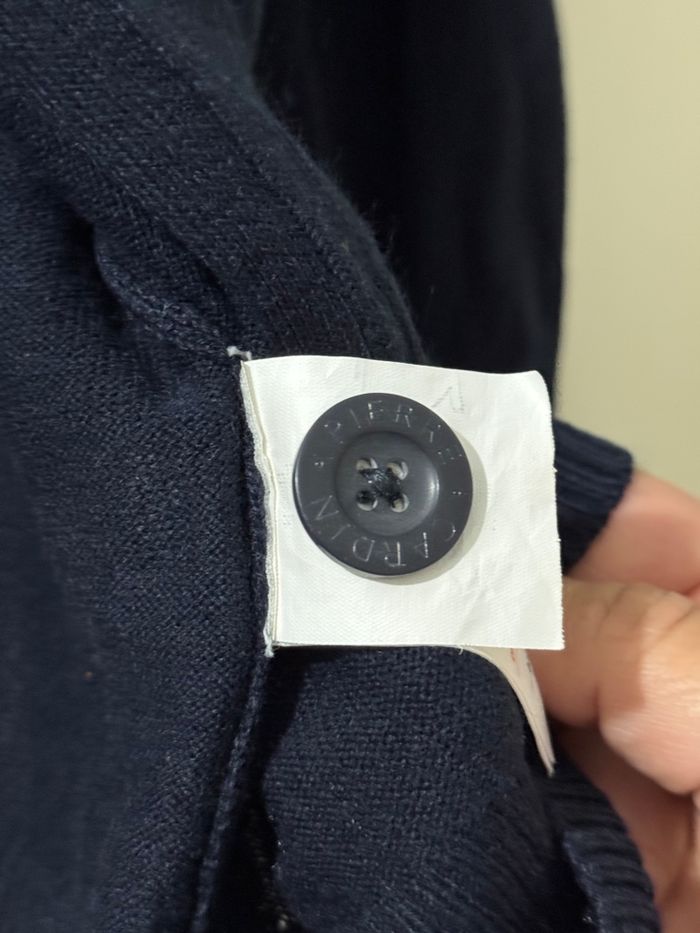 Cardigan Pierre Cardin bleu marine - photo numéro 4