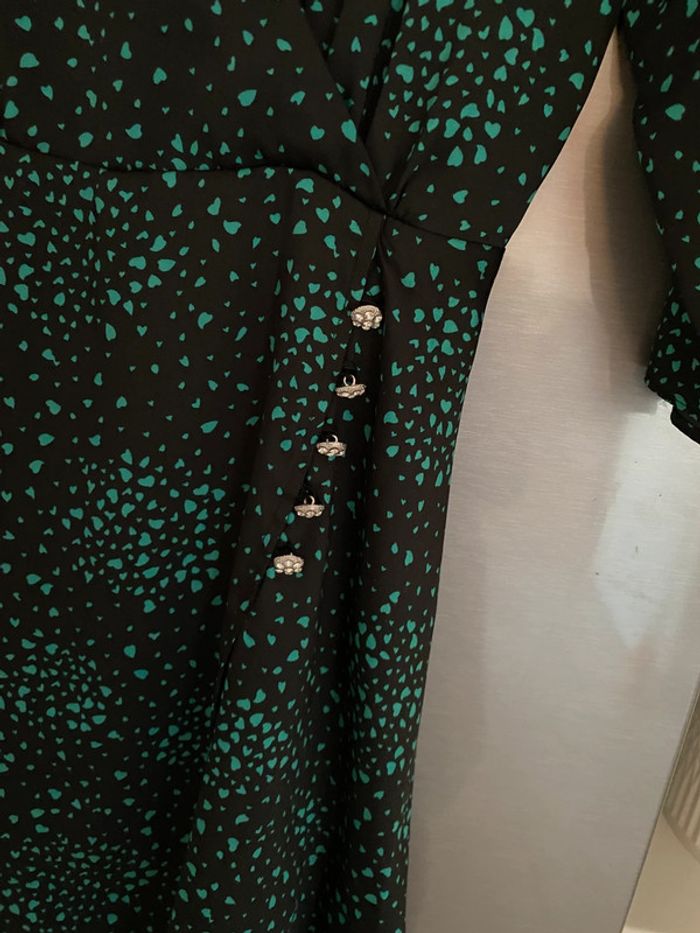 Robe satinée noir vert River Island 10 - photo numéro 4