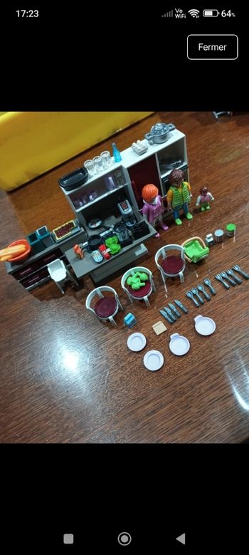 Cuisine aménagée playmobil 