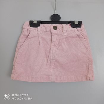 Jupe velours côtelé rose lurex 4ans