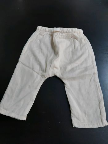 Sarouel blanc crème doublure neuf kiabi 12 mois