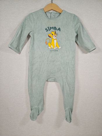 Pyjama velour disney simbas 12 mois