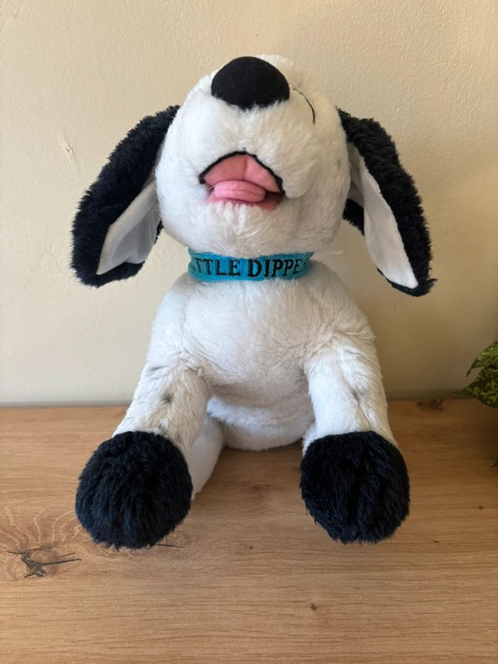 Doudou peluche chien little dipper collier bleu 101 dalmatiens Disney - photo numéro 4