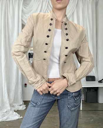 Veste type Napoléon Beige crème Y2K 2000 cintrée