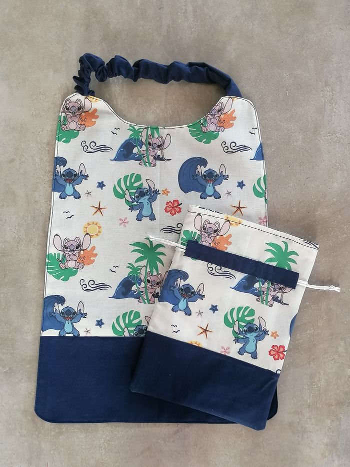 Serviette élastique et son pochon assorti - photo numéro 2