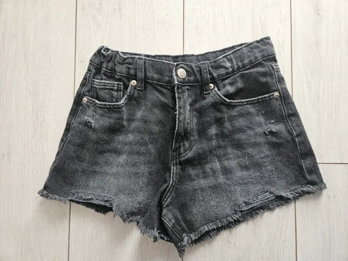 Short en jeans noir fille 13 14 ans