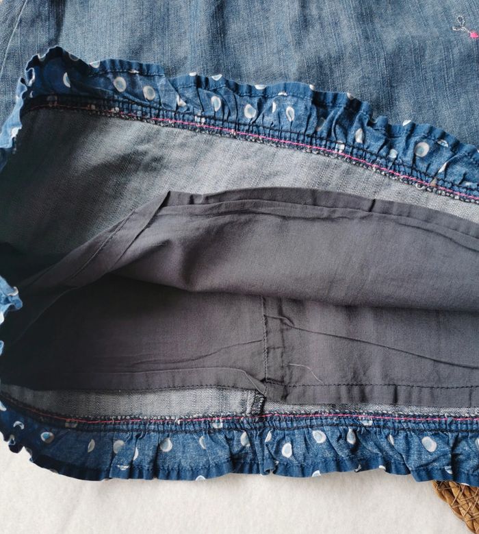 Robe 👣 jean léger, Broderies, orchestra, 18 mois - photo numéro 9