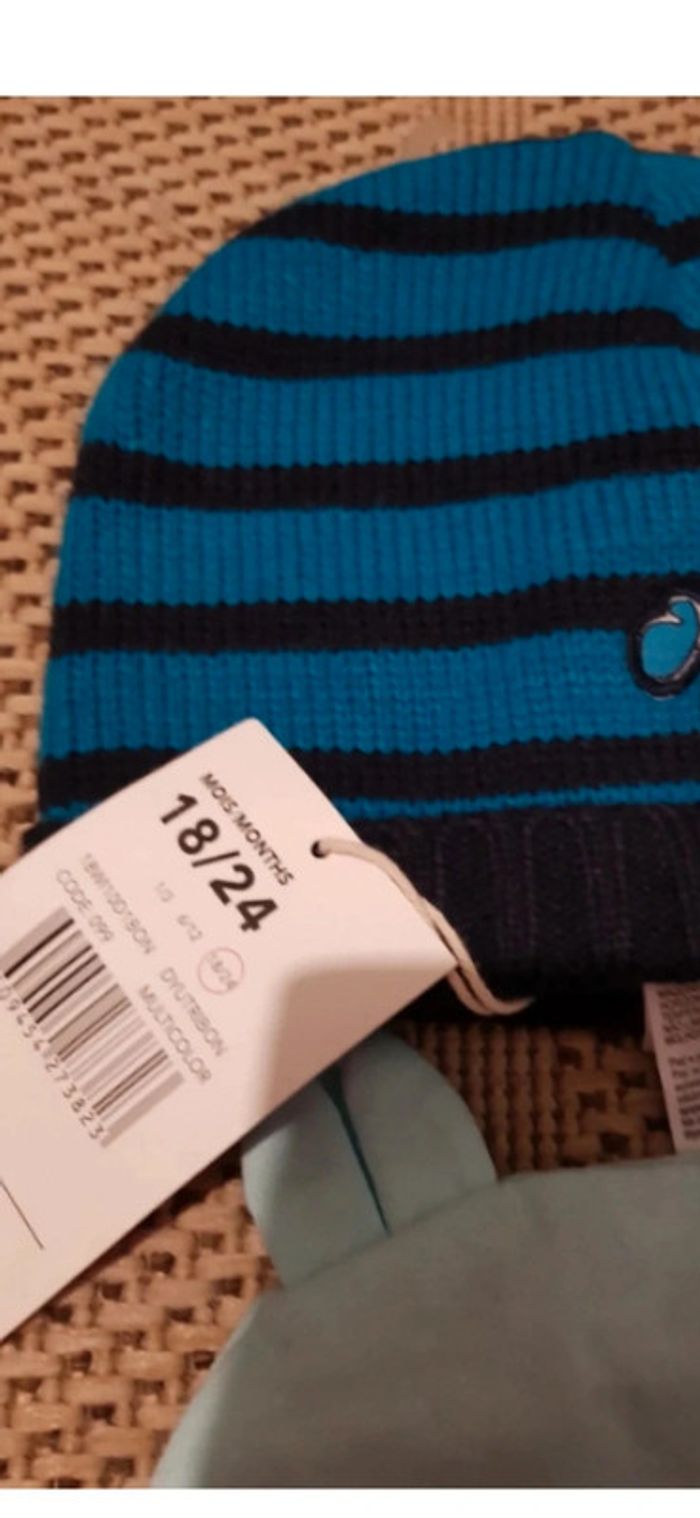 2 bonnets 18-24 mois neufs dpam - photo numéro 2