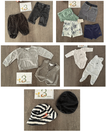 Lot 12 pièces garçon 3 mois