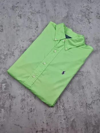 Chemise manches longues Ralph Lauren verte, L Hommes