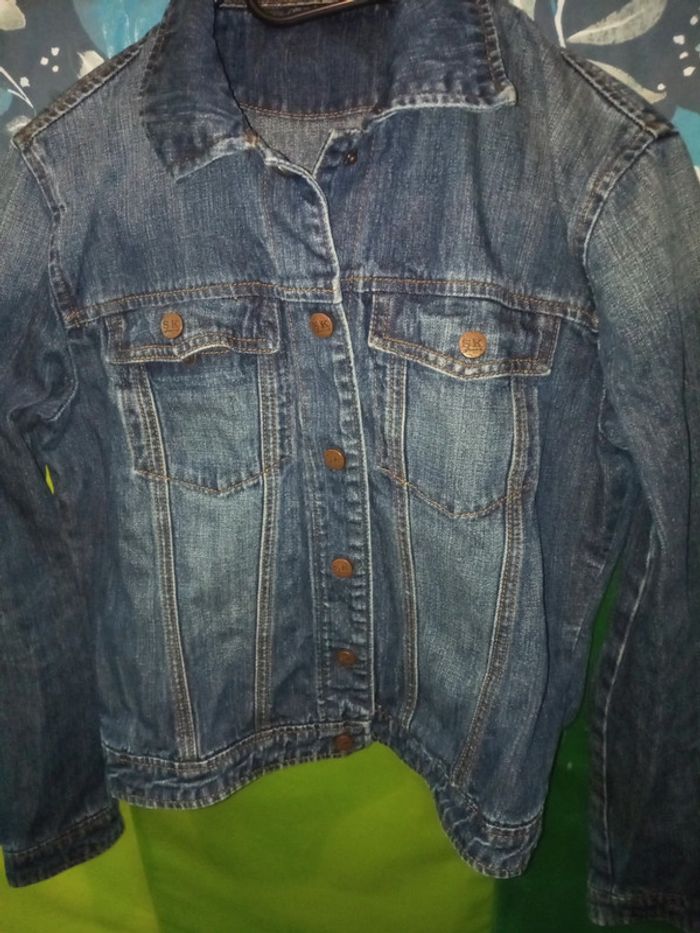 Veste en jean femme taille 38 fermeture par pression - photo numéro 2